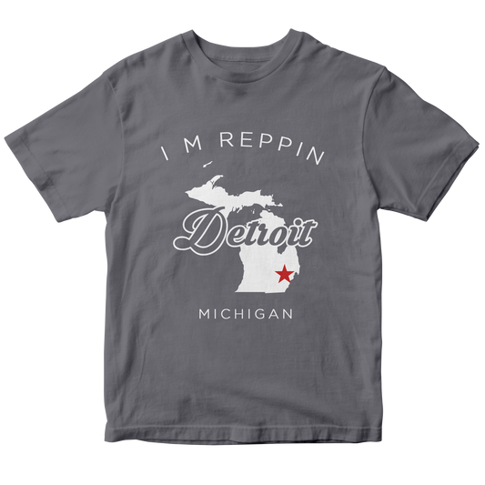 Detroit Michigan Filled-in T-shirt