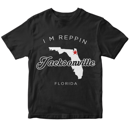 Jacksonville Florida Filled-in T-shirt
