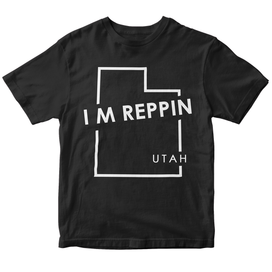 Utah State Outline T-shirt - I M Reppin