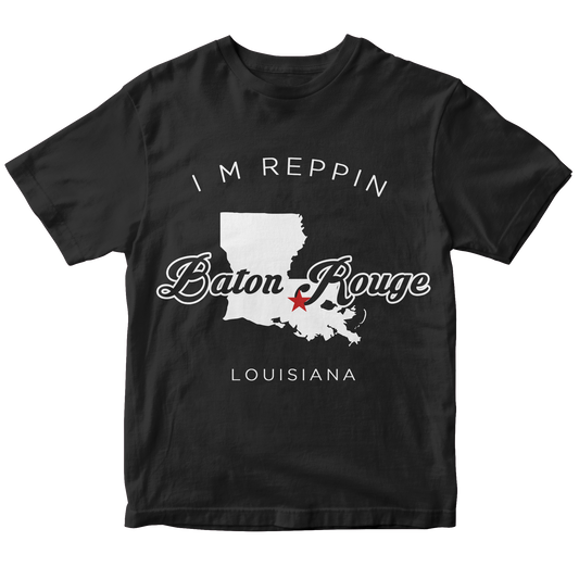 Baton Rouge Louisiana Filled-in T-shirt