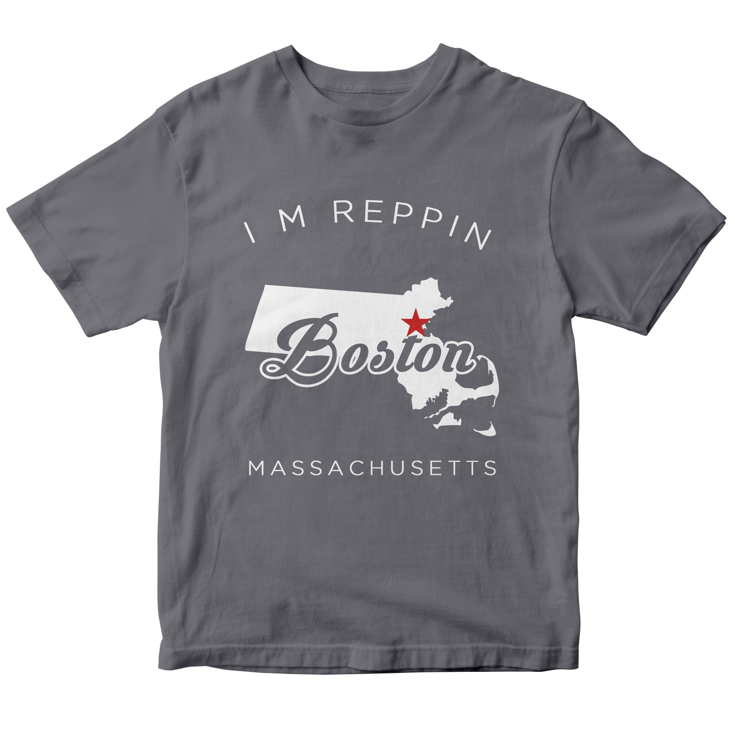 Boston Massachusetts Filled-in T-shirt