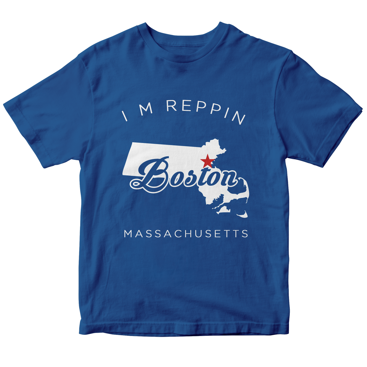 Boston Massachusetts Filled-in T-shirt