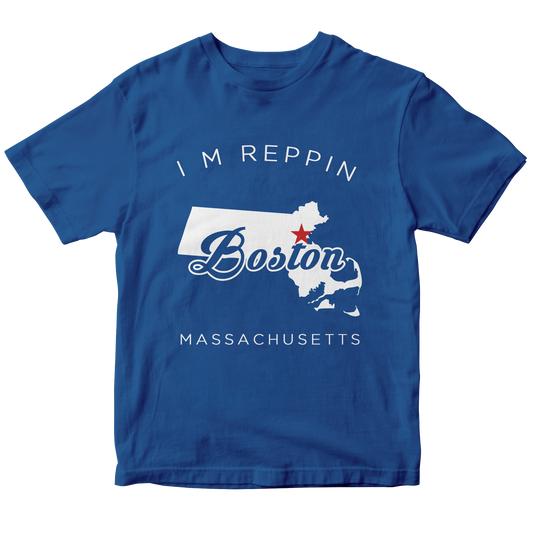 Boston Massachusetts Filled-in T-shirt