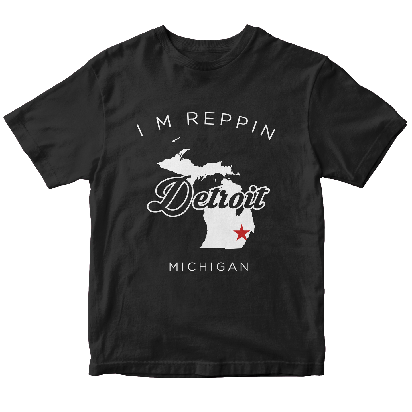 Detroit Michigan Filled-in T-shirt