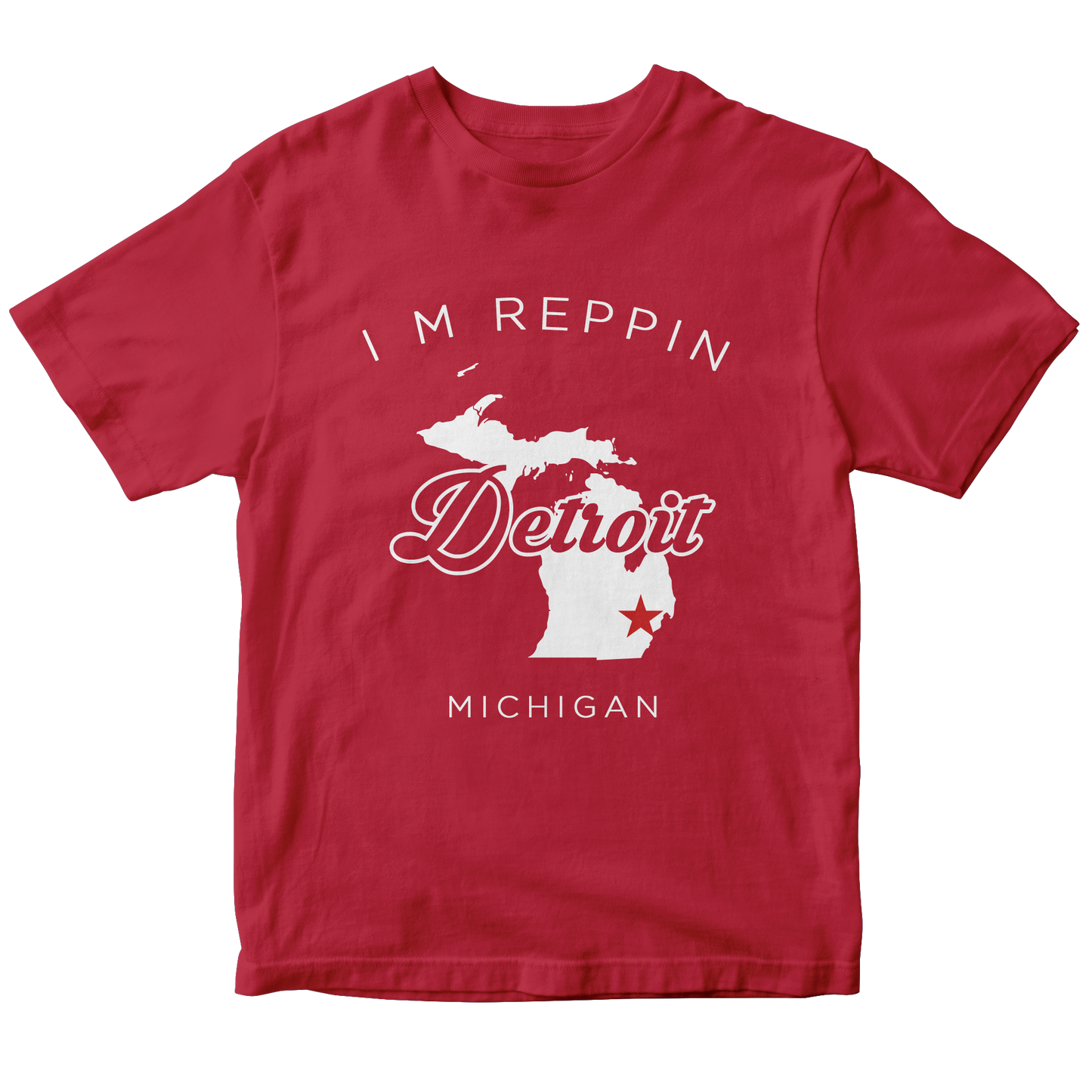 Detroit Michigan Filled-in T-shirt