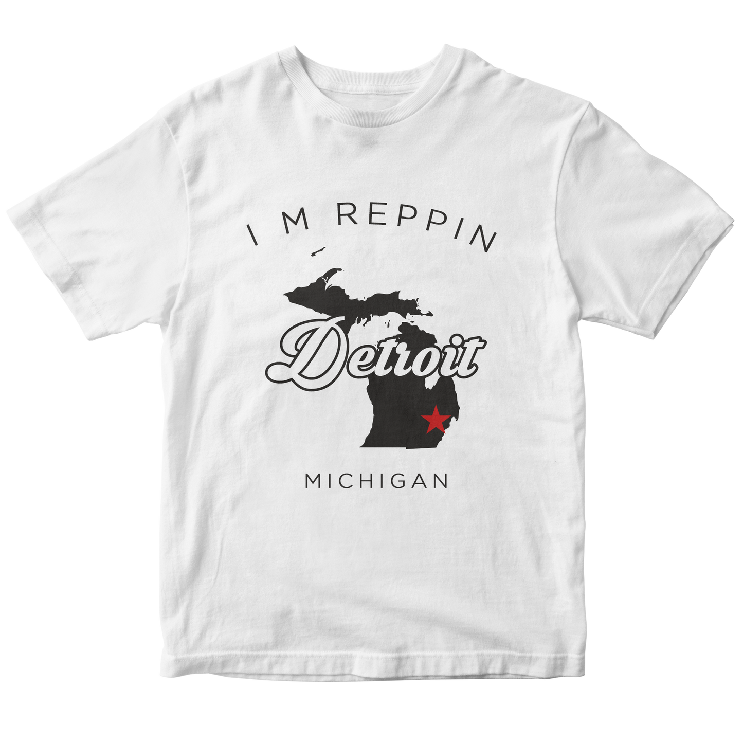 Detroit Michigan Filled-in T-shirt