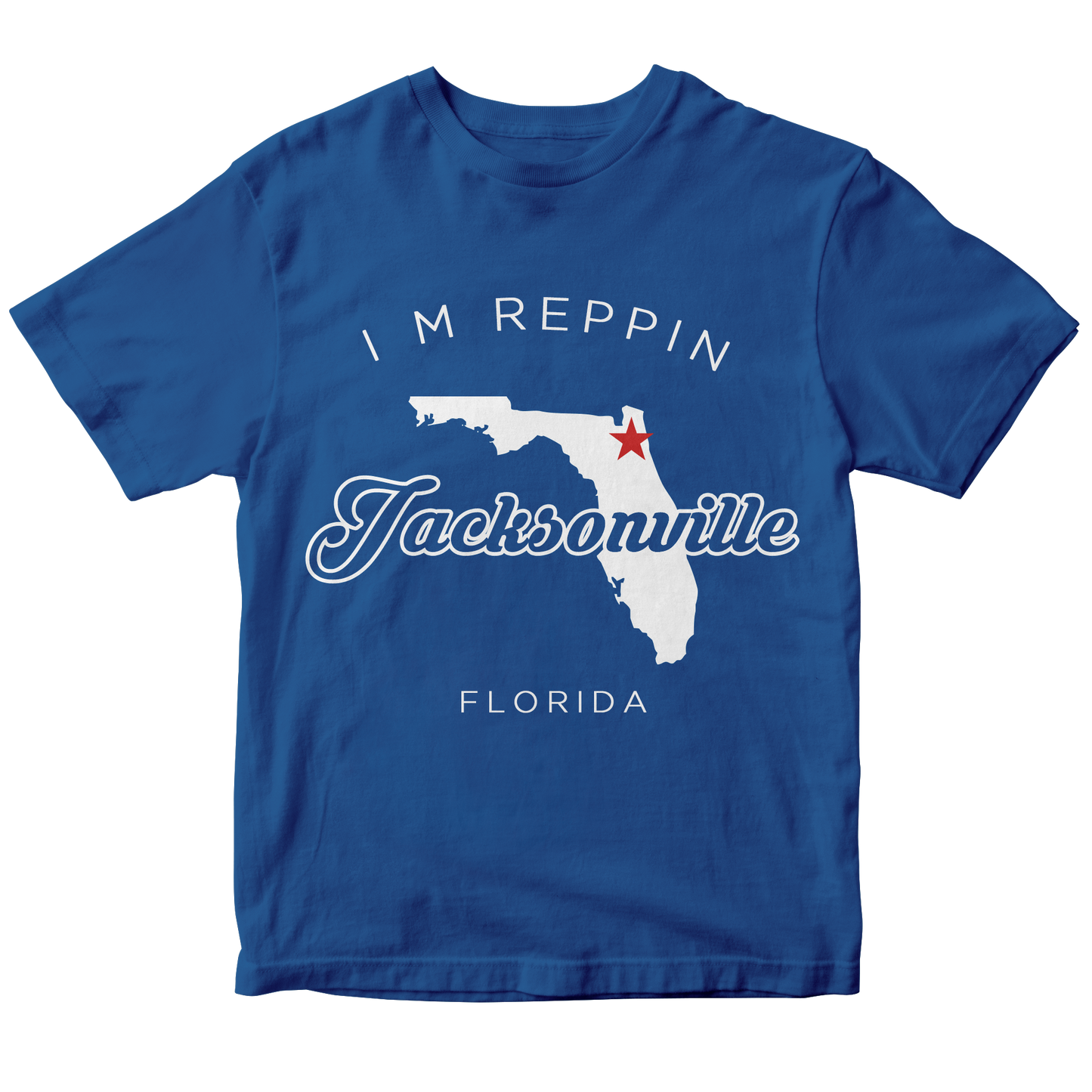 Jacksonville Florida Filled-in T-shirt