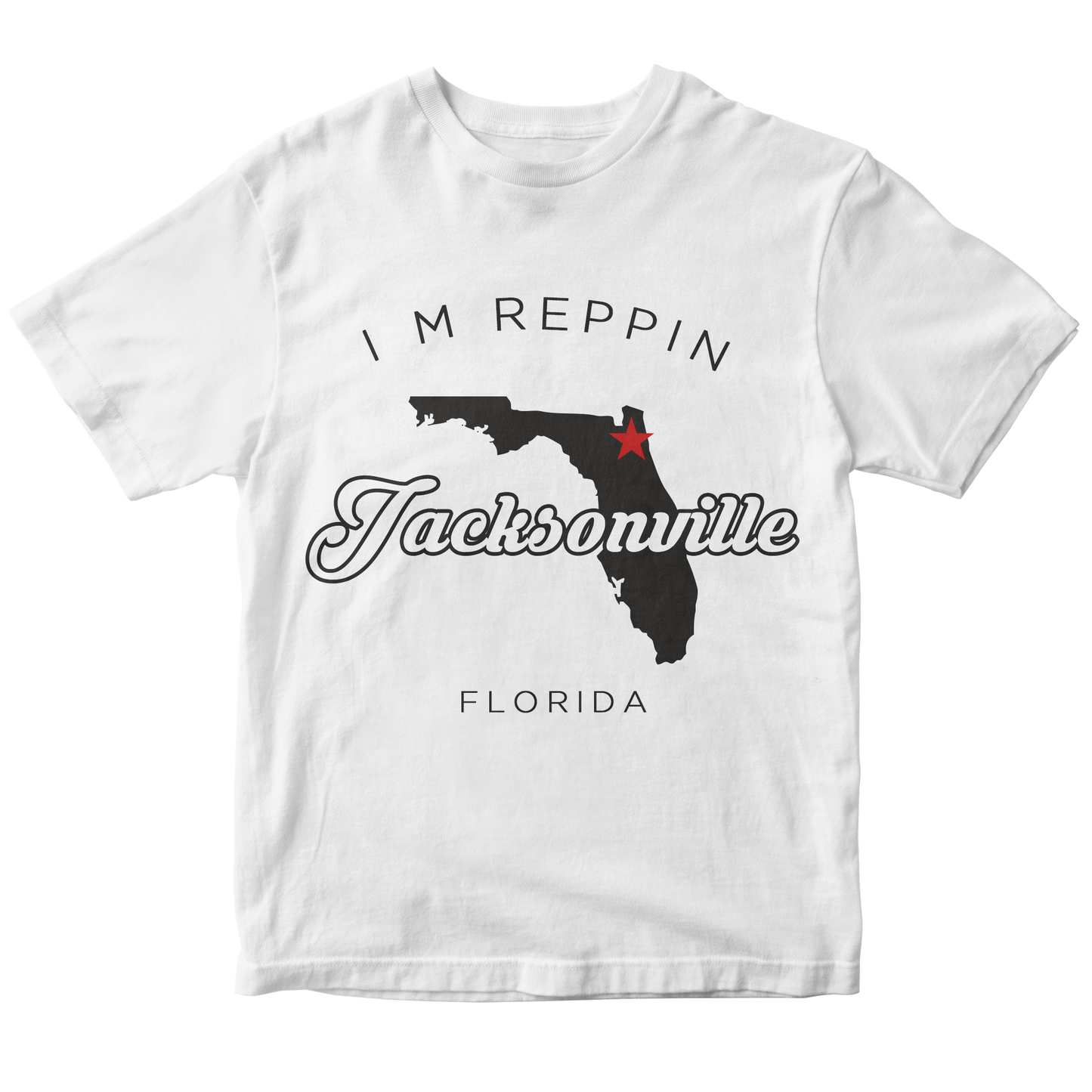 Jacksonville Florida Filled-in T-shirt
