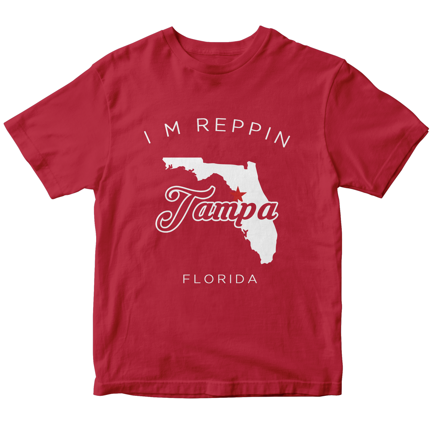 Tampa Florida Filled-in T-shirt