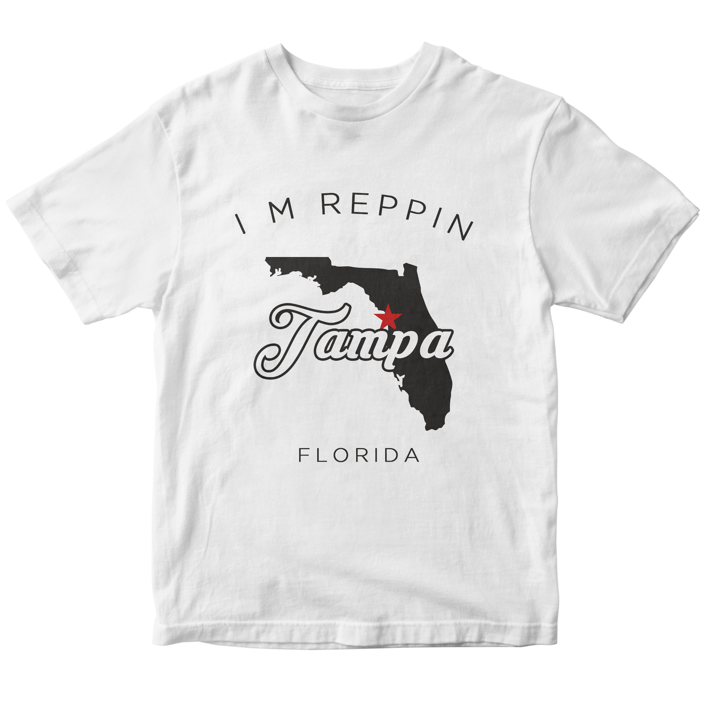 Tampa Florida Filled-in T-shirt