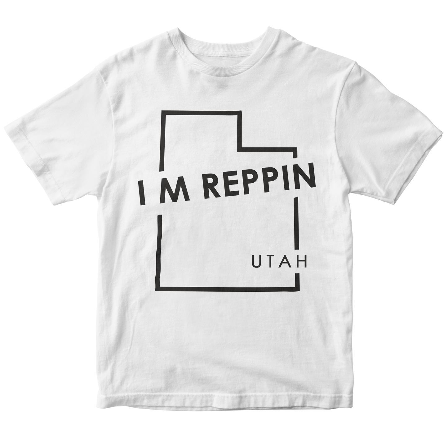 Utah State Outline T-shirt - I M Reppin