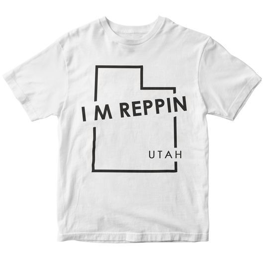 Utah State Outline T-shirt - I M Reppin